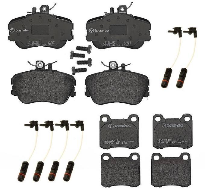 Mercedes Brakes Kit - Brembo Pads Front and Rear (Low-Met) 005420462041 - Brembo 1561420KIT